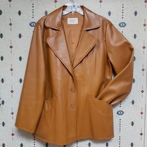 Faux leather blazer jacket and matching purse